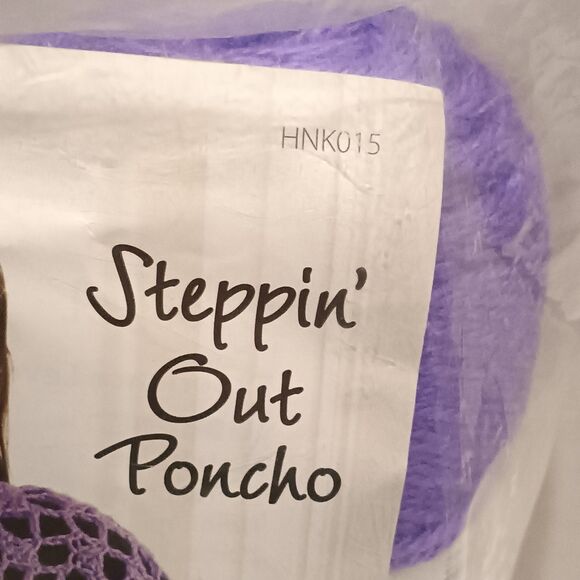Annie's Hook & Needle Kit Club-Steppin Out Poncho Kit-HNK015-Crochet-Purple - Picture 4 of 5